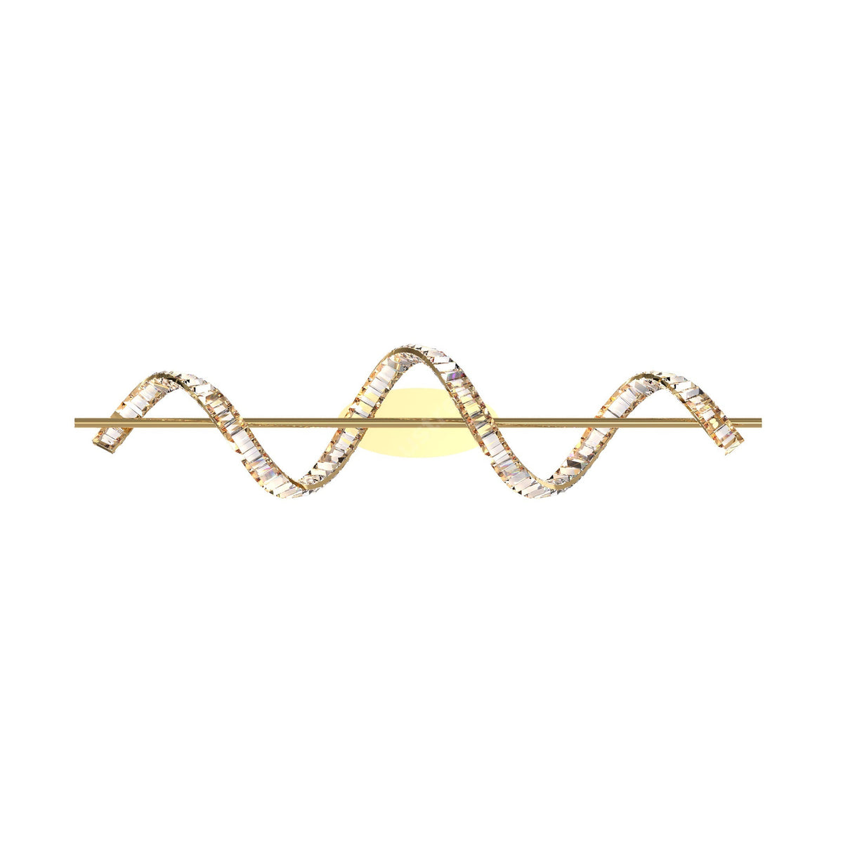 Lustra LED Athesa Crystal Gold Line Premium Echivalent 300W Telecomanda