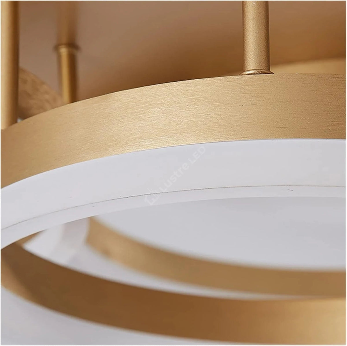 Lustra LED Beauty Gold 1+1 Circle Echivalent 400W Telecomanda