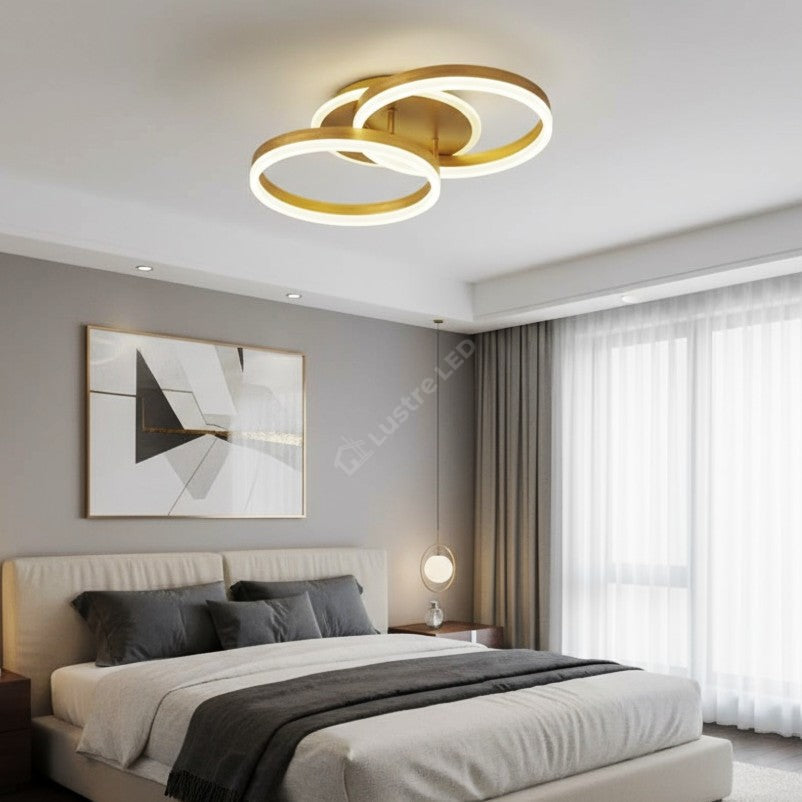 Lustra LED Beauty Gold 1 + 1 Circle Echivalent 400W Telecomanda AURIE / CIRCLE DESIGN Lighting Fixtures