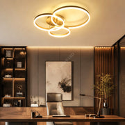 Lustra LED Beauty Gold 3 MID Circle Echivalent 400W Telecomanda