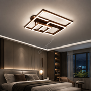 Lustra LED Beauty Square Brown Echivalent 800W Telecomanda