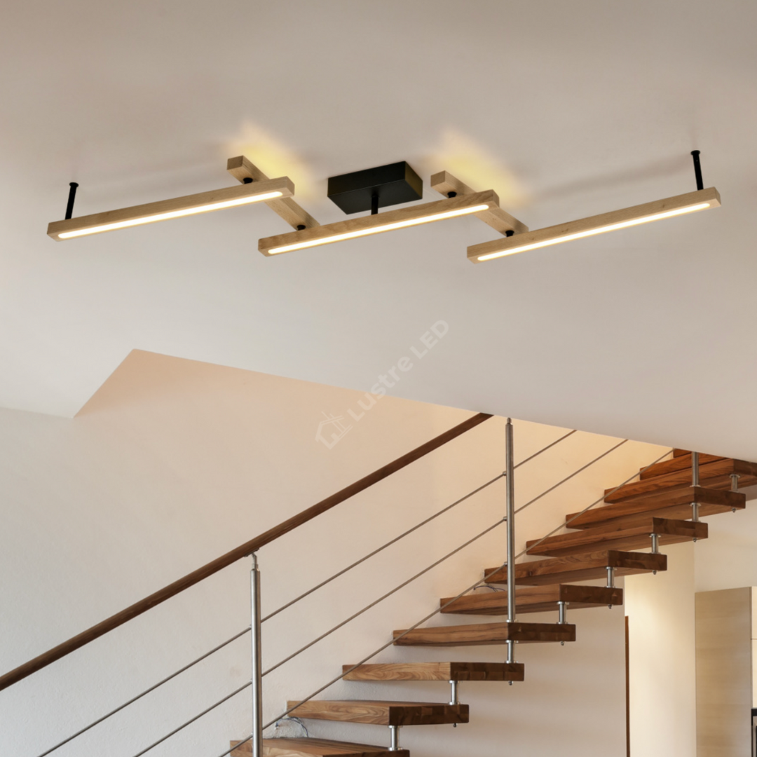 Lustra LED Aplicata WOOD BELLARI LEMN Lighting Fixtures