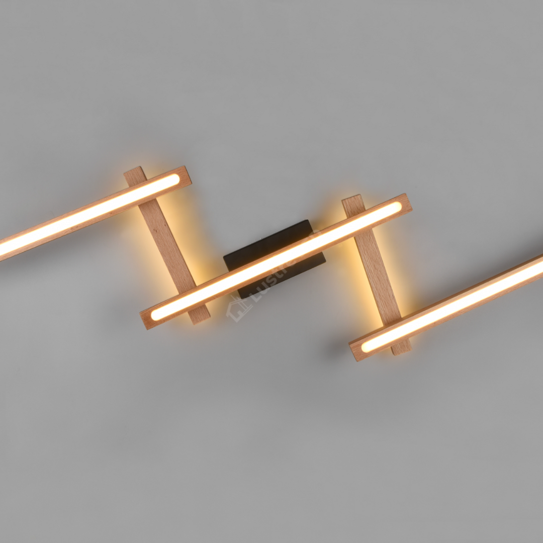 Lustra LED Aplicata WOOD BELLARI LEMN Lighting Fixtures