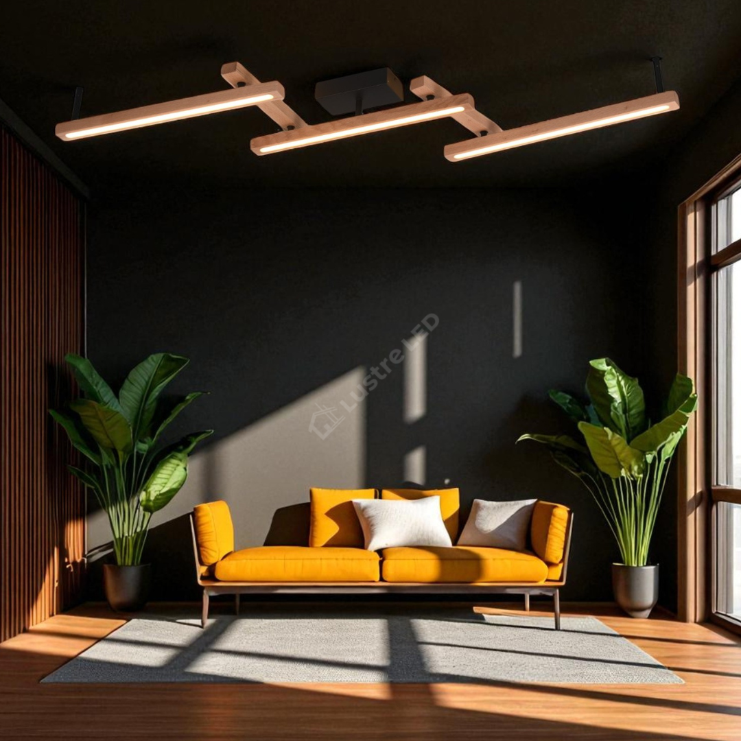 Lustra LED Aplicata WOOD BELLARI LEMN Lighting Fixtures