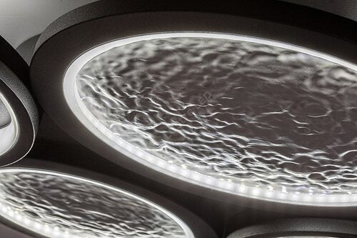 Lustra LED Black Frozen Moon PREMIUM Telecomanda