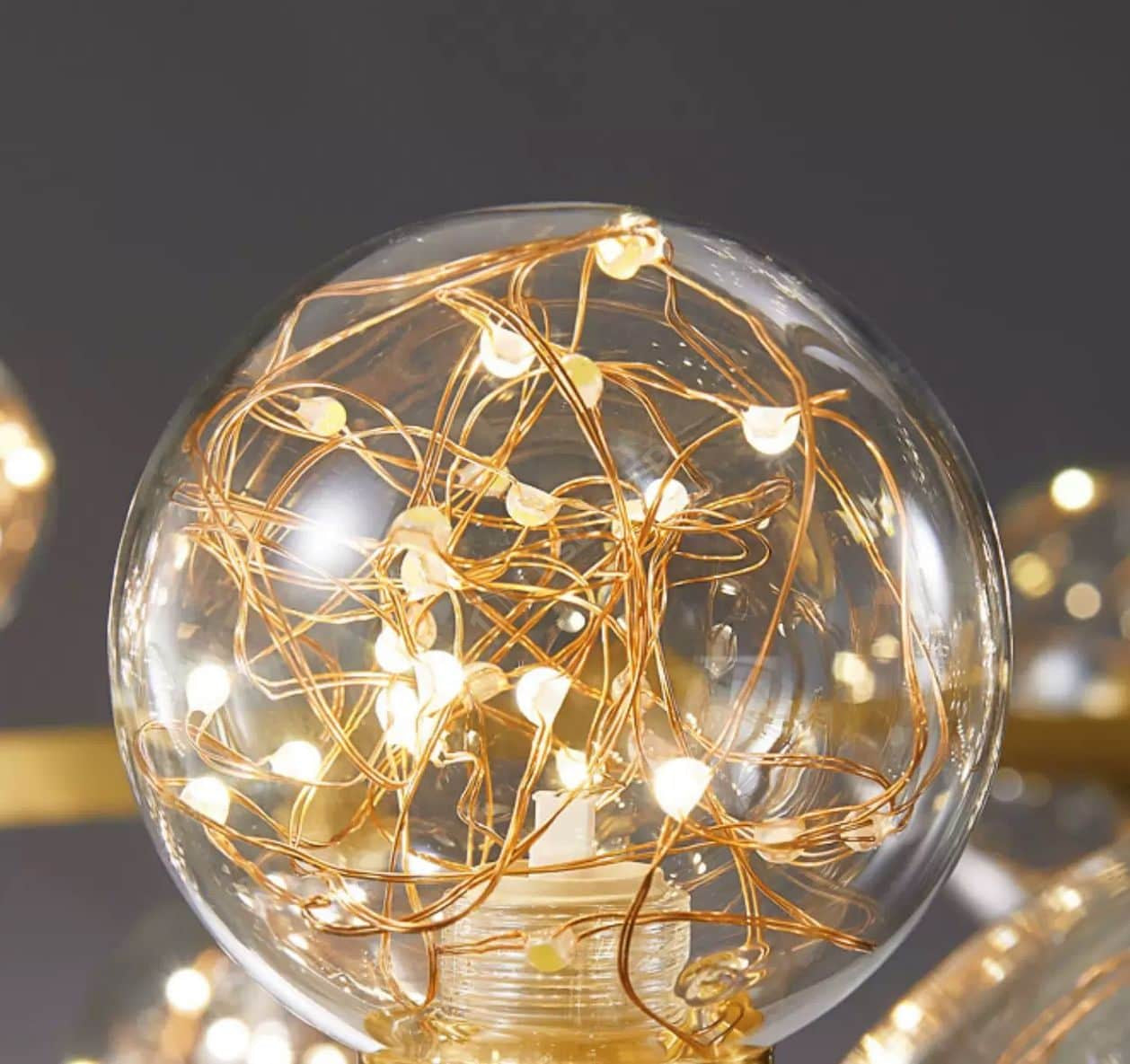 Lustra LED Black & Gold Sparkle Echivalent 700W Telecomanda Ø100CM
