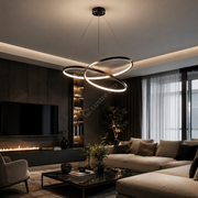 Lustra LED Black Suspendata Lumea Echivalent 600W Telecomanda