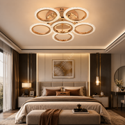 Lustra LED Brevia Gold 5+1 Circle Echivalent 550W Telecomanda