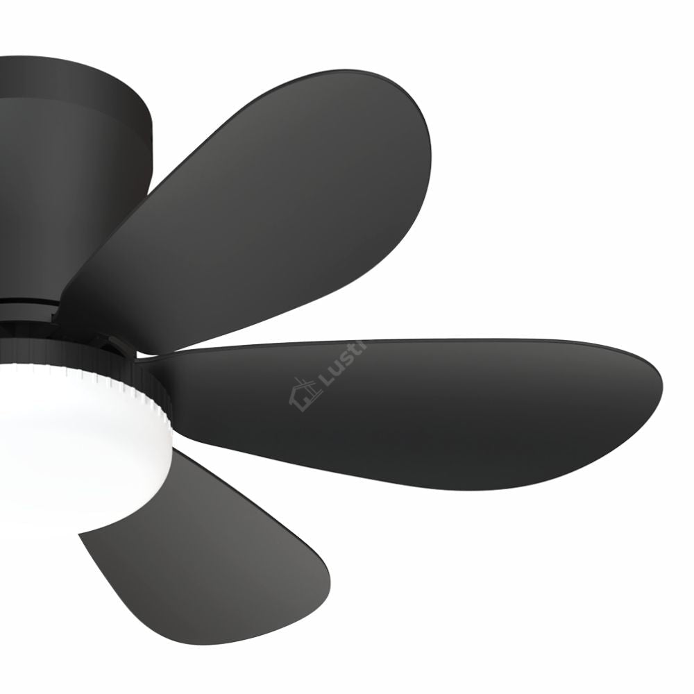 Lustra LED CCT VELO Black cu Ventilator Echivalent 200W Telecomanda