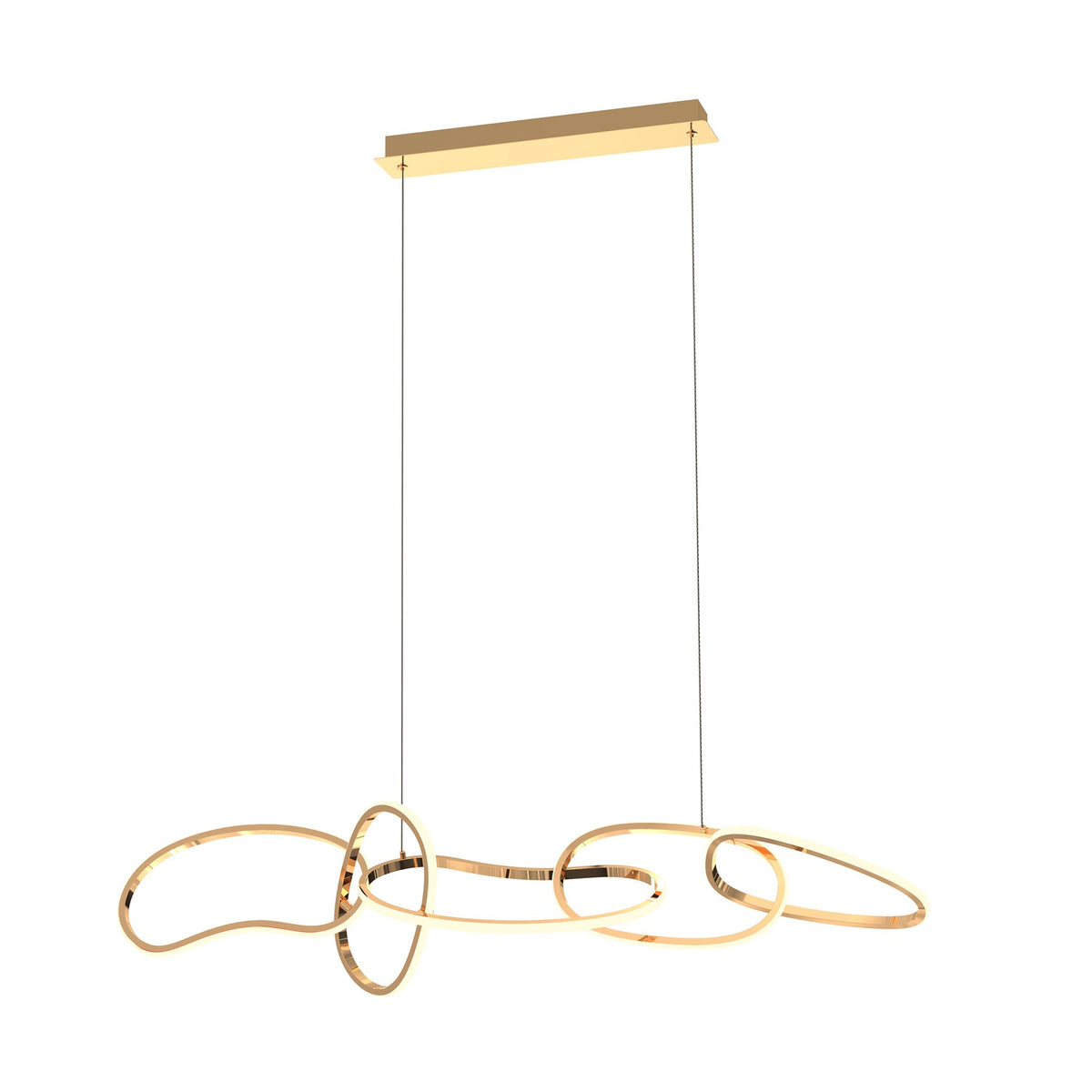 Lustra LED Cholet Gold Premium Lumina Calda Echivalent 650W