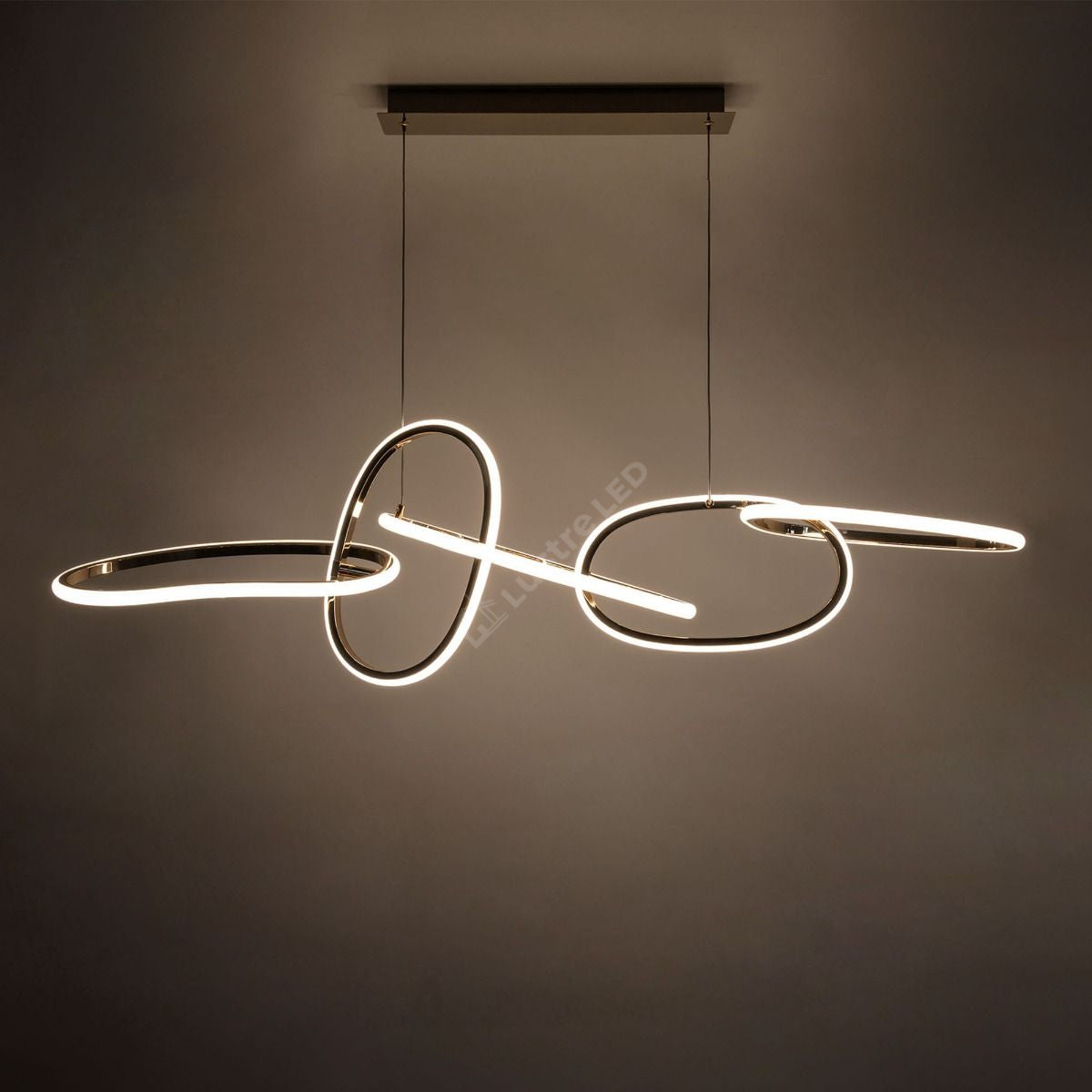 Lustra LED Cholet Gold Premium Lumina Calda Echivalent 650W
