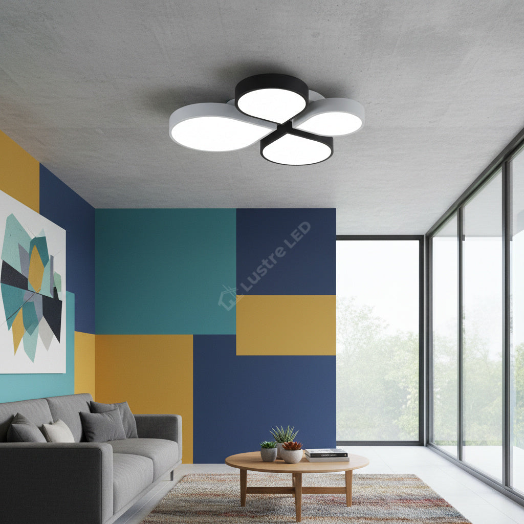 Lustra LED Cicek White & Black Echivalent 250W
