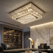 Lustra LED Cristal Aplicata ELYSIUM Square Telecomanda Echivalent 1000W