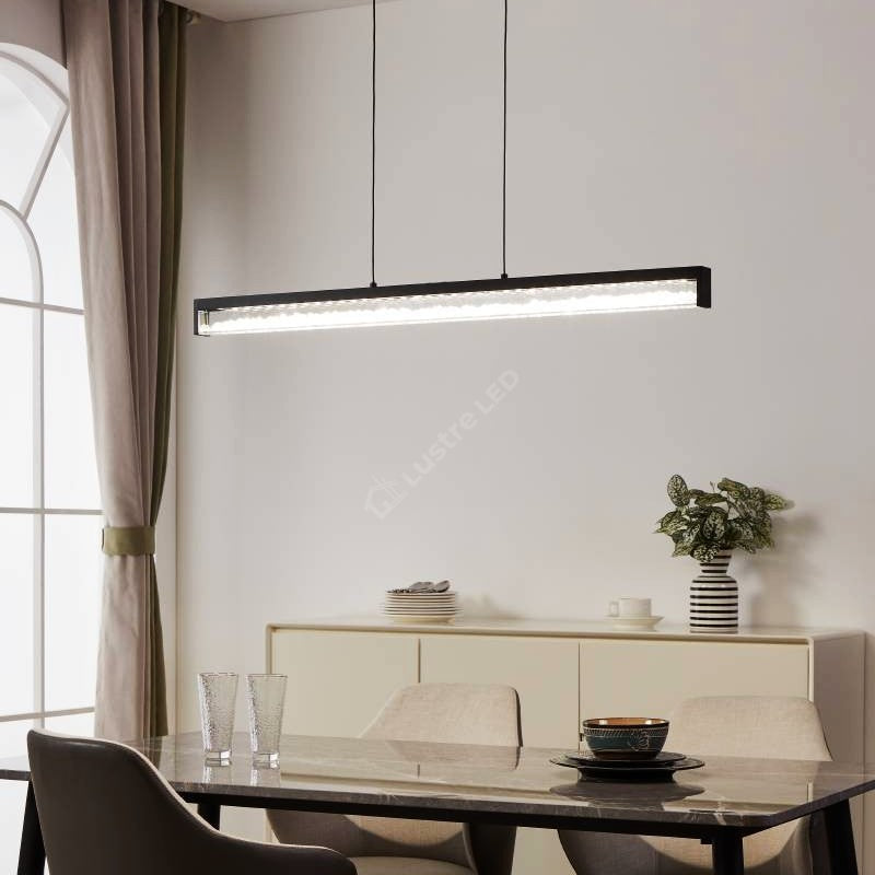 Lustra LED Cristal Cardito Black Functie Tactila, Premium Echivalent 400W