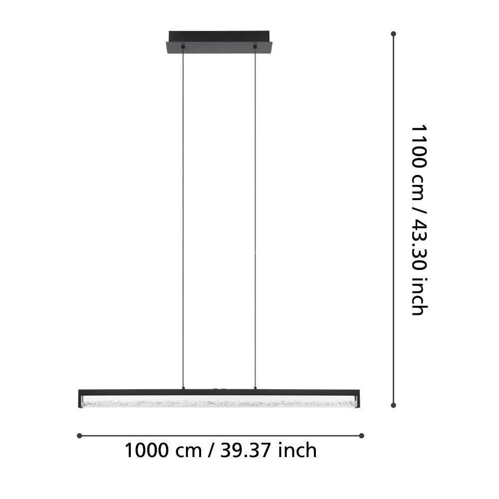Lustra LED Cristal Cardito Black Functie Tactila, Premium Echivalent 400W