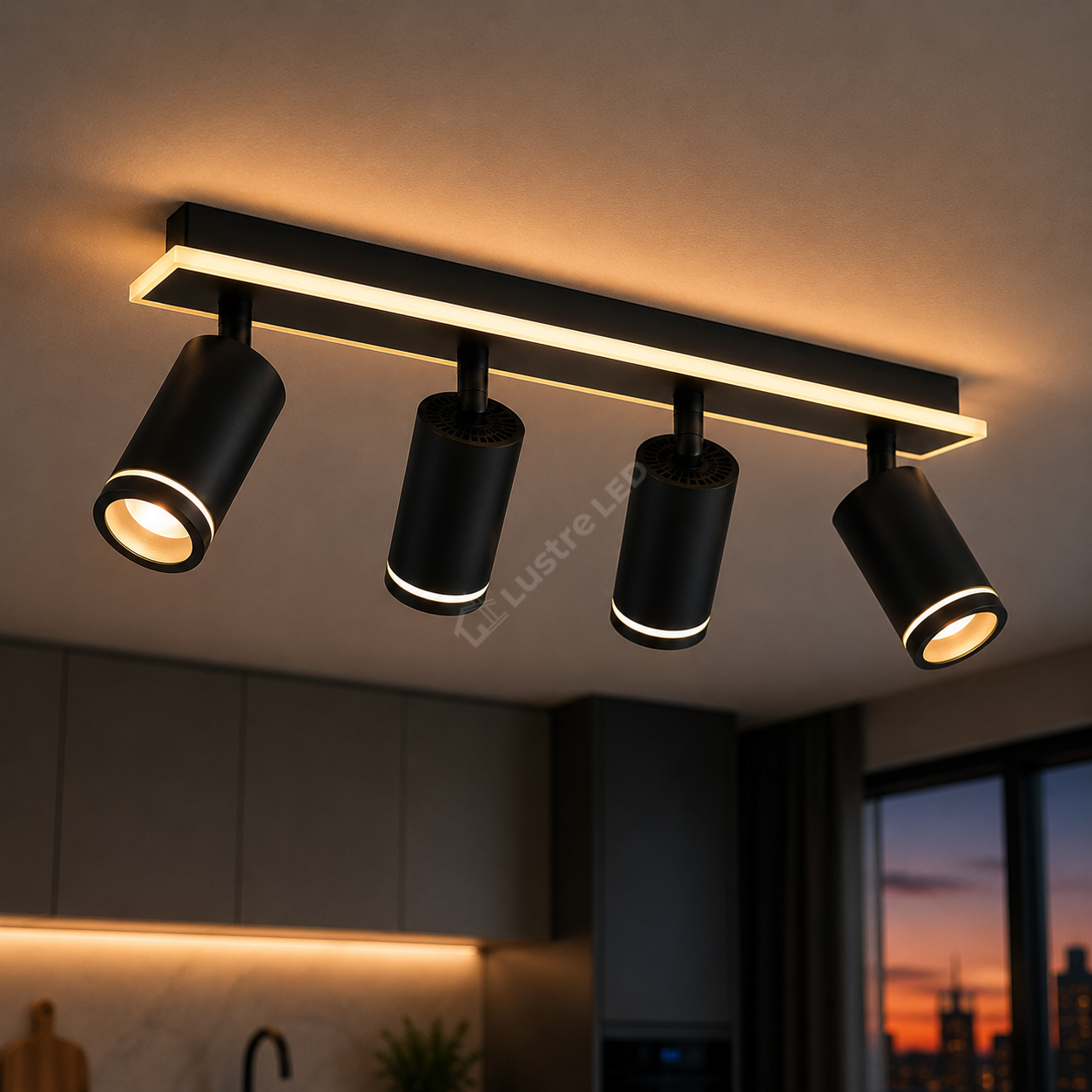 Lustra LED cu Spoturi 82W NOIR GLOW Echivalent 400W