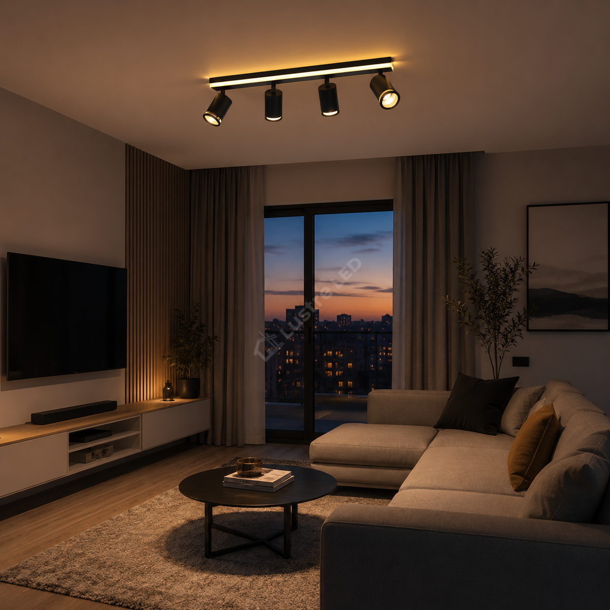 Lustra LED cu Spoturi 82W NOIR GLOW Echivalent 400W