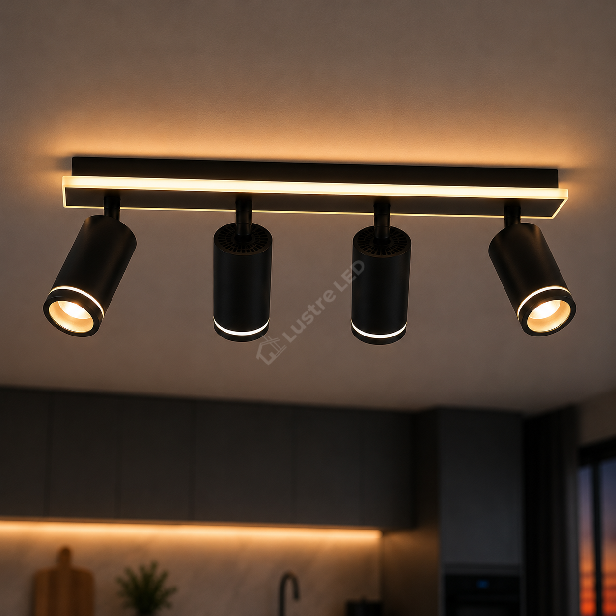 Lustra LED cu Spoturi 82W NOIR GLOW Echivalent 400W