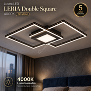 Lustra LED Double Square LERIA 4000K PREMIUM