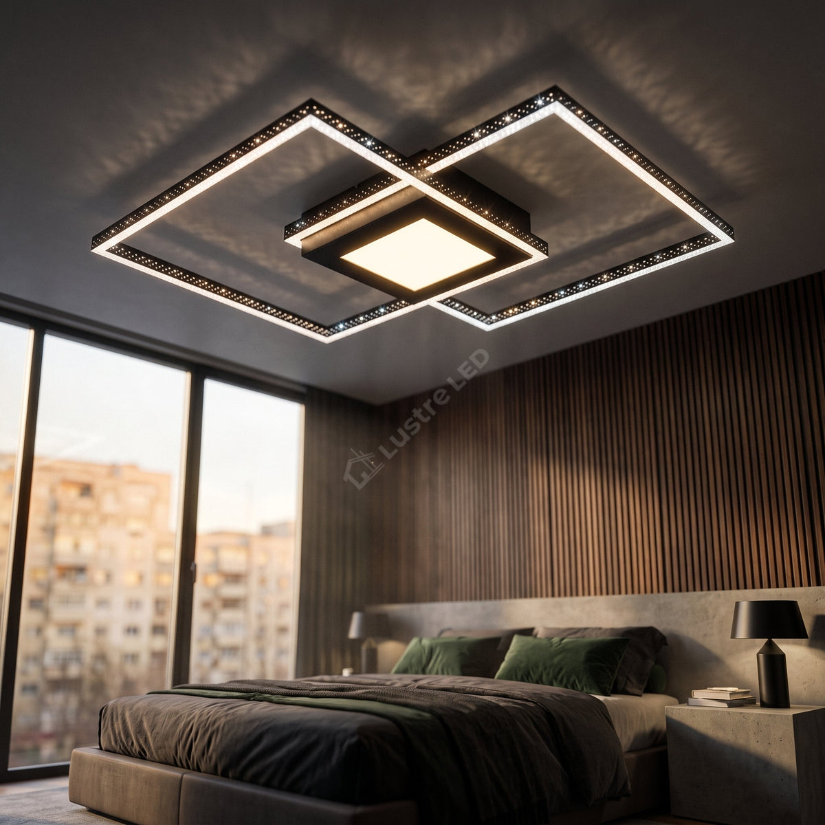 Lustra LED Double Square LERIA 4000K PREMIUM
