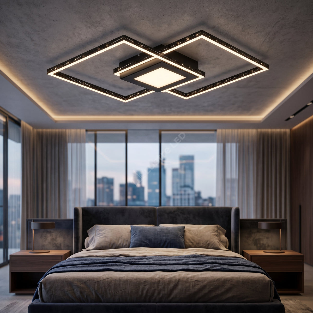 Lustra LED Double Square LERIA 4000K PREMIUM