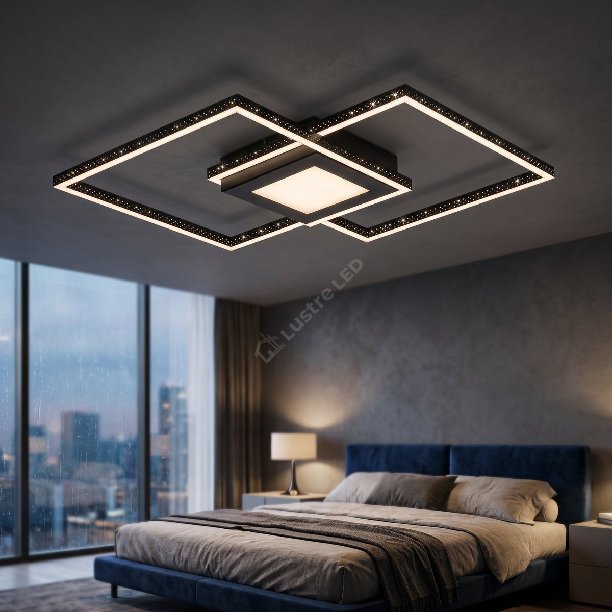 Lustra LED Double Square LERIA 4000K PREMIUM