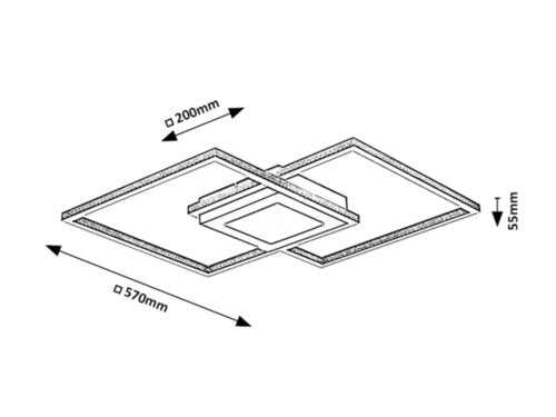 Lustra LED Double Square LERIA 4000K PREMIUM