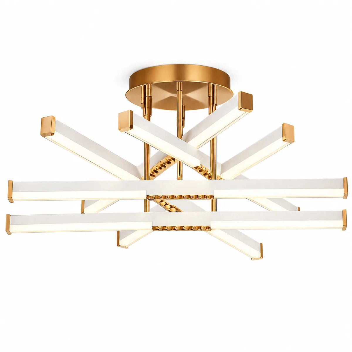 Lustra LED FERGA LINES Gold Echivalent 700W Telecomanda