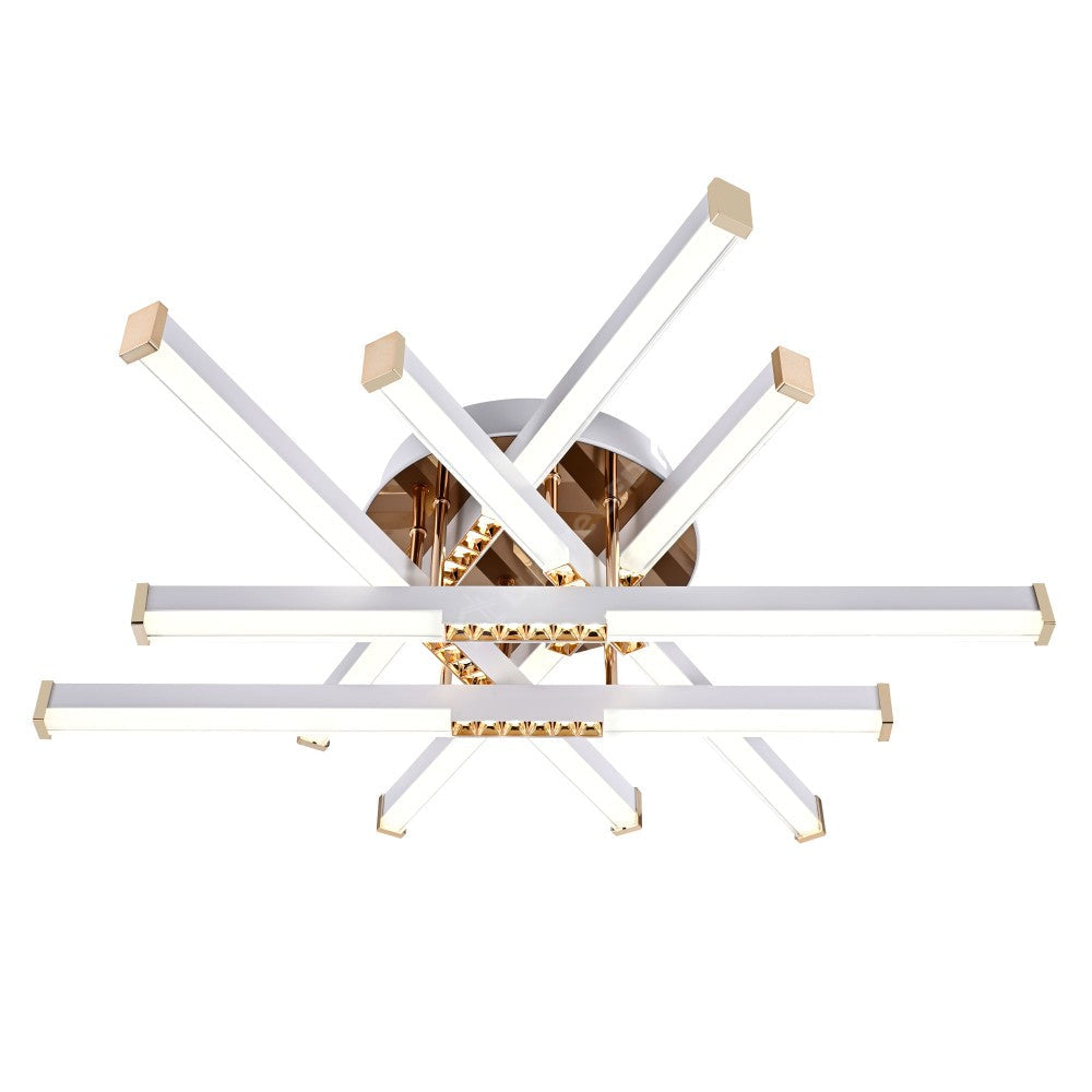 Lustra LED FERGA LINES Gold Echivalent 700W Telecomanda AURIE / 60CM / MINIMALIST DESIGN Lighting Fixtures