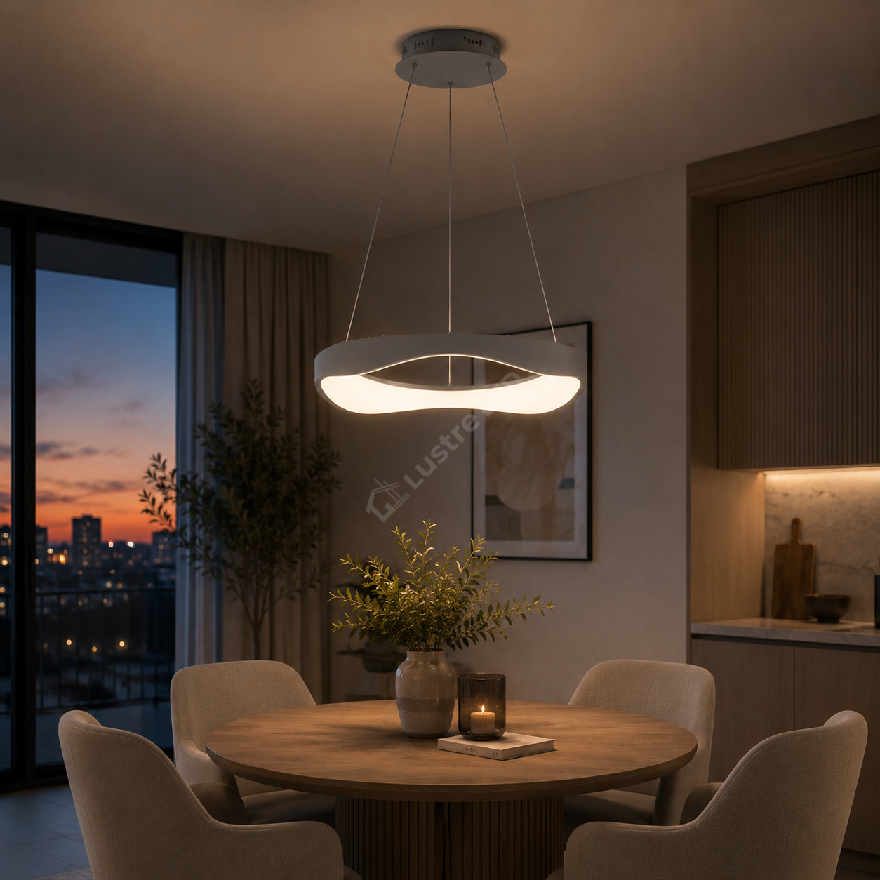 Lustra LED Grey Cloud Echivalent 400W Telecomanda