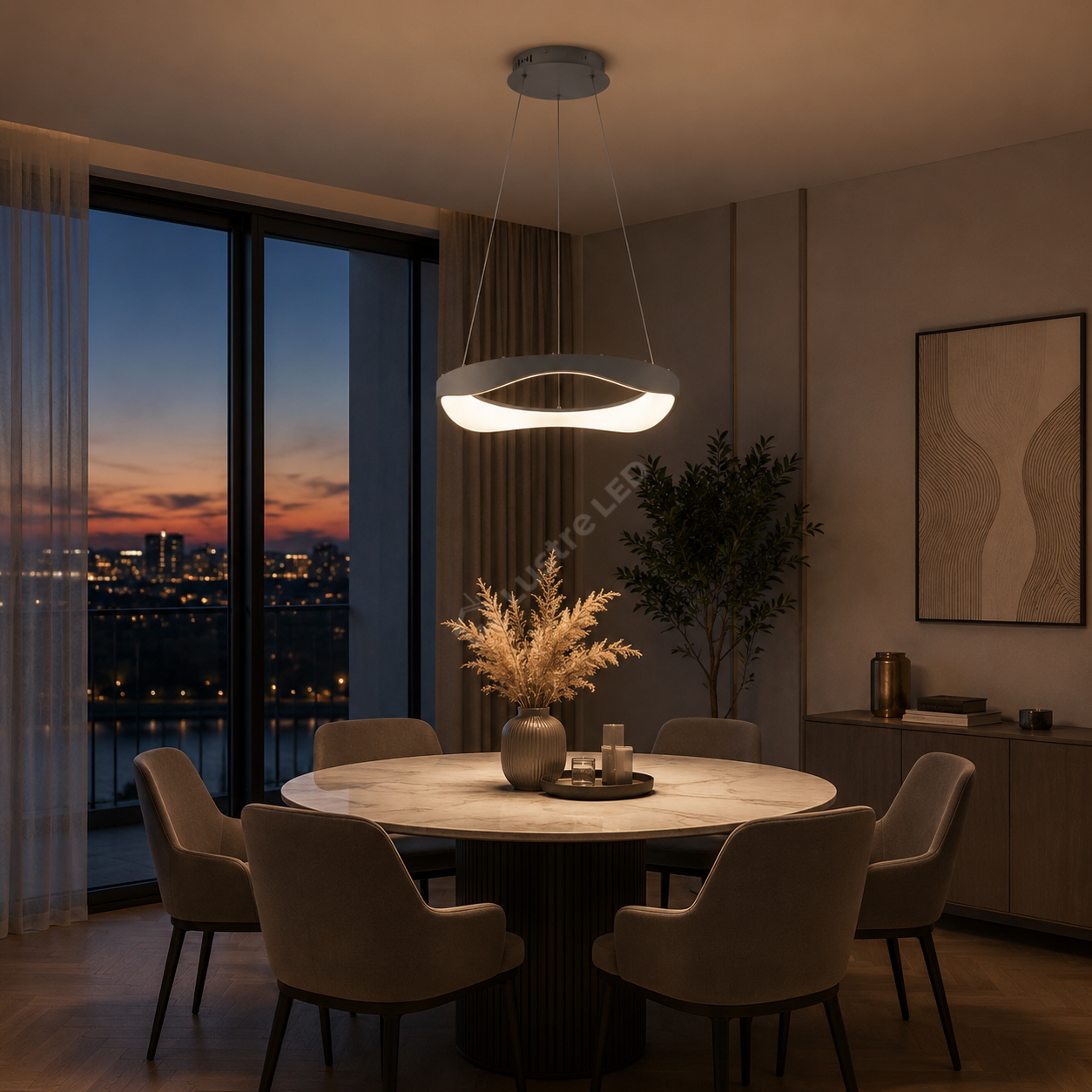 Lustra LED Grey Cloud Echivalent 400W Telecomanda