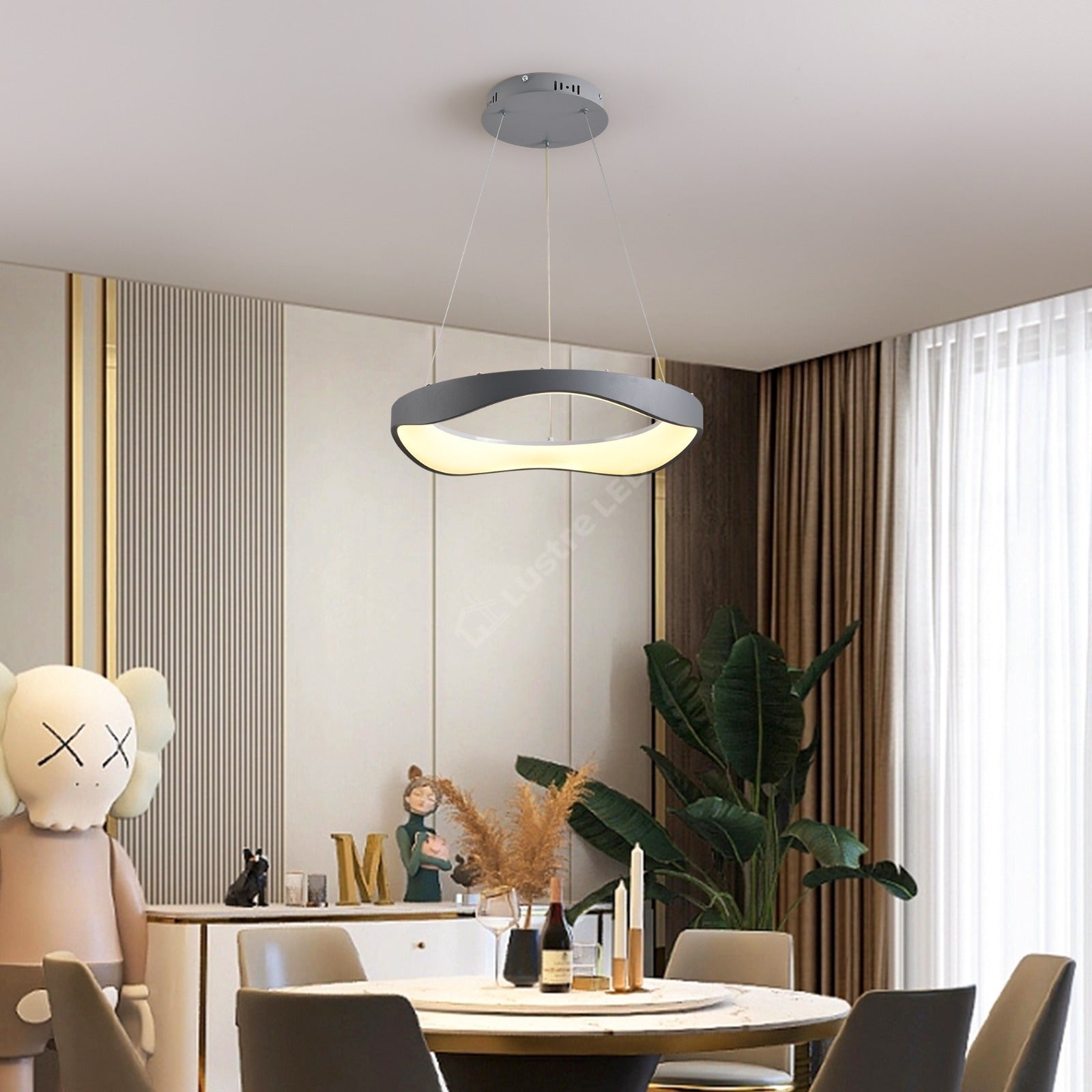 Lustra LED Grey Cloud Echivalent 400W Telecomanda
