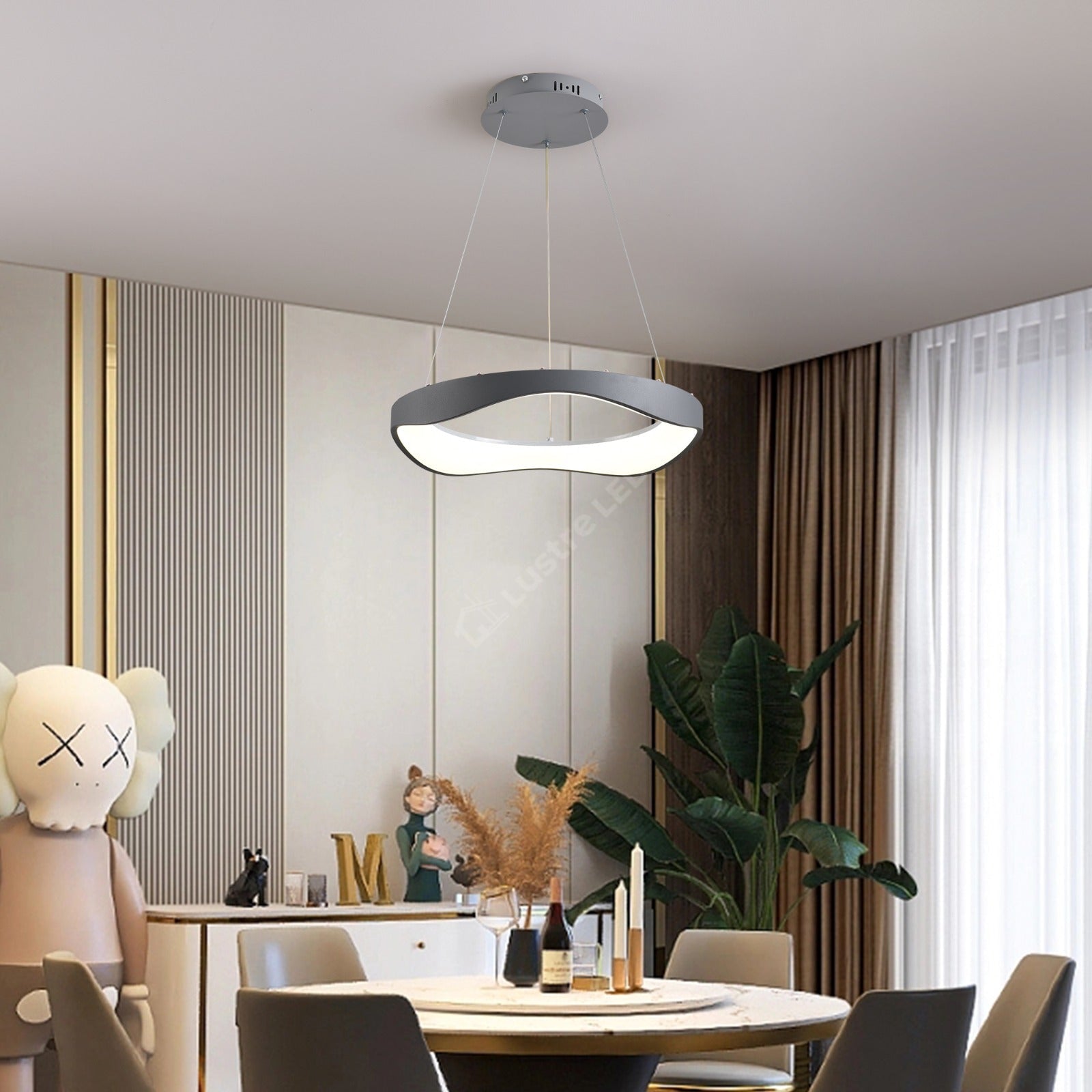 Lustra LED Grey Cloud Echivalent 400W Telecomanda