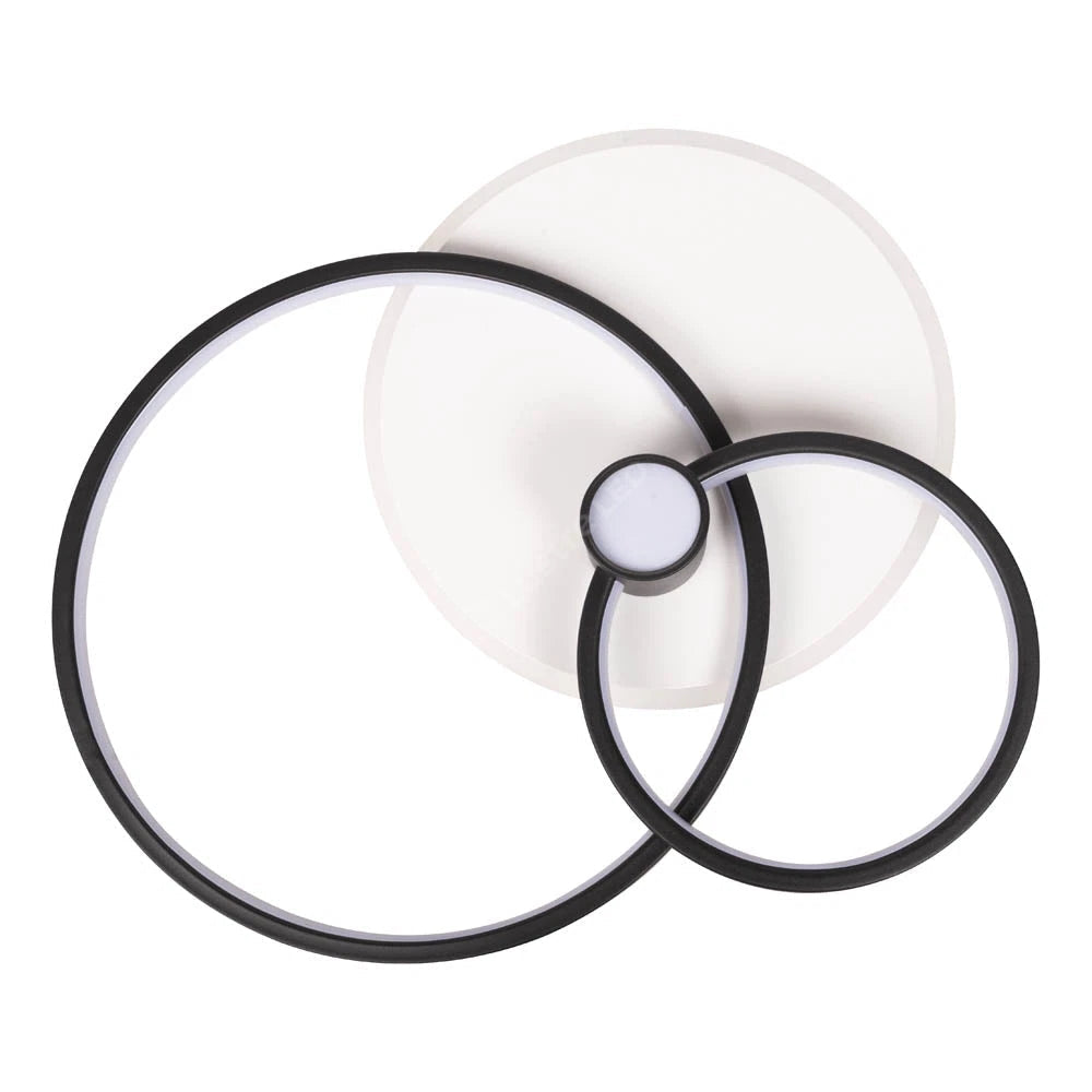 Lustra LED Horus RINGS Black+White 4550lm CCT