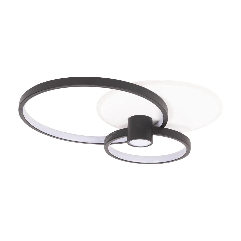 Lustra LED Horus RINGS Black+White 4550lm CCT