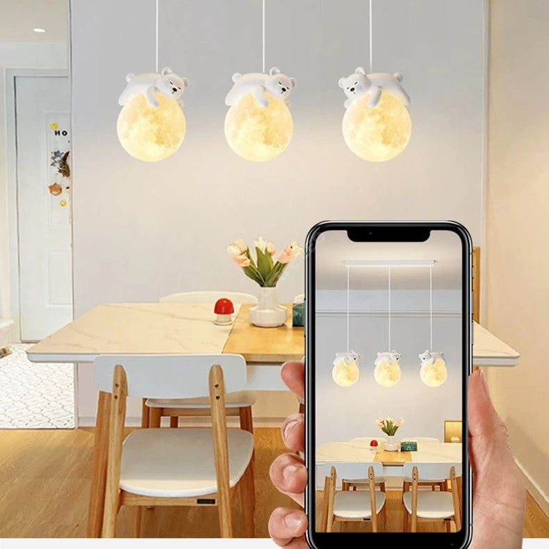 Lustra Led Kids Suspendata 3Xg9 Teddy Bears Lighting Fixtures