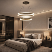Lustra LED KING Black 2 Segmente Echivalent 500W Telecomanda