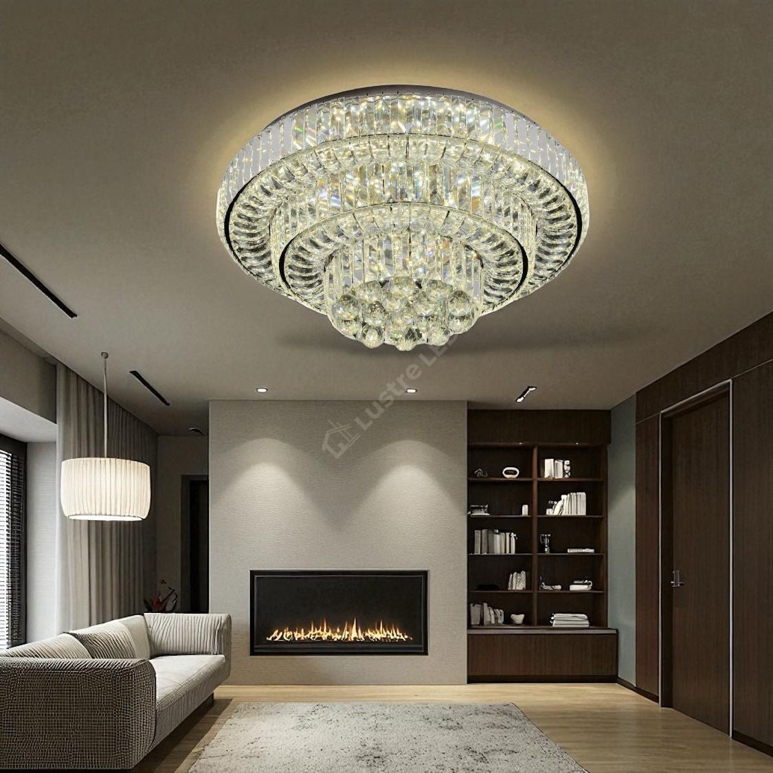 Lustra LED Klyra CRISTAL Echivalent 500W Telecomanda CHROME / 50CM / CRISTAL Lighting Fixtures