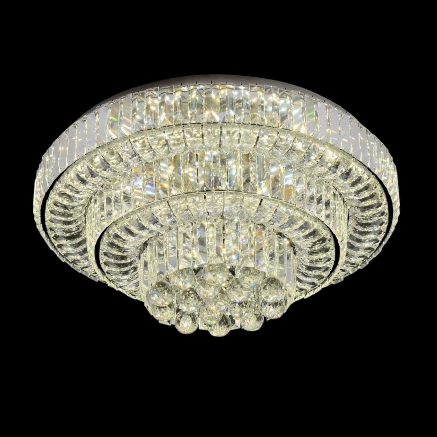 Lustra LED Klyra CRISTAL Echivalent 500W Telecomanda CHROME / 50CM / CRISTAL Lighting Fixtures