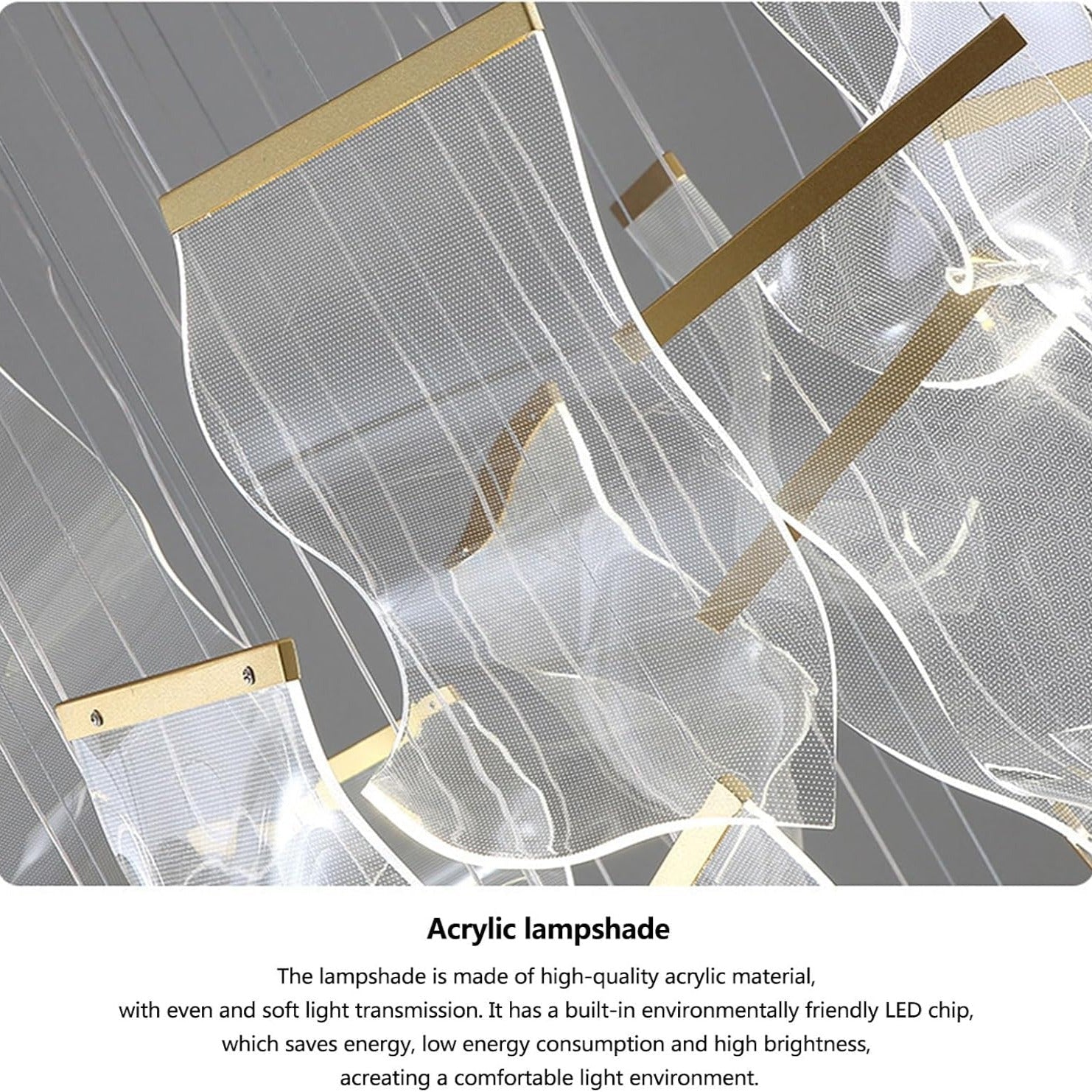 Lustra LED Luxury PAPER QUILL GOLD 12Elemente Echivalent 300W Telecomanda