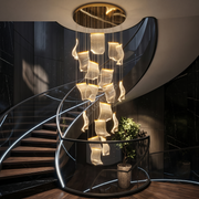 Lustra LED Luxury PAPER QUILL GOLD 18Elemente Echivalent 350W Telecomanda