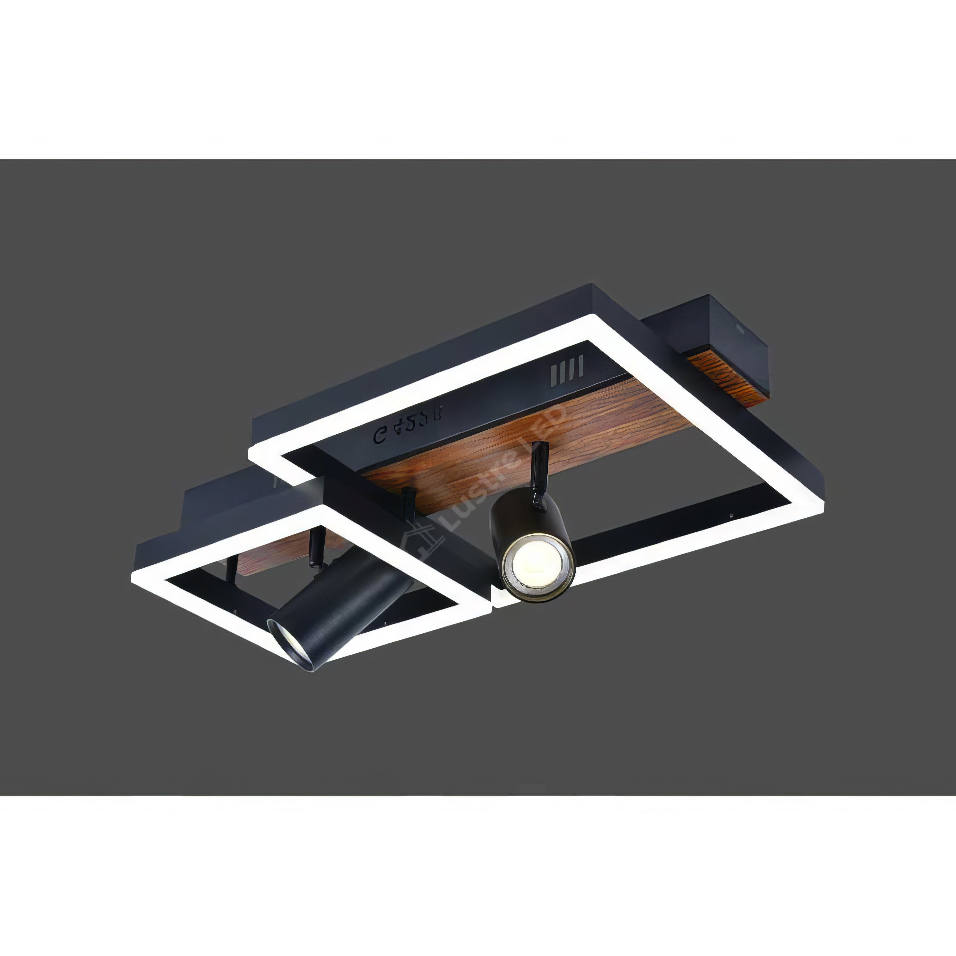 Lustra LED Zenn Telecomanda Wifi 2.4G Black 3 Culori G4228 NEAGRA / SQUARE DESIGN Lighting Fixtures