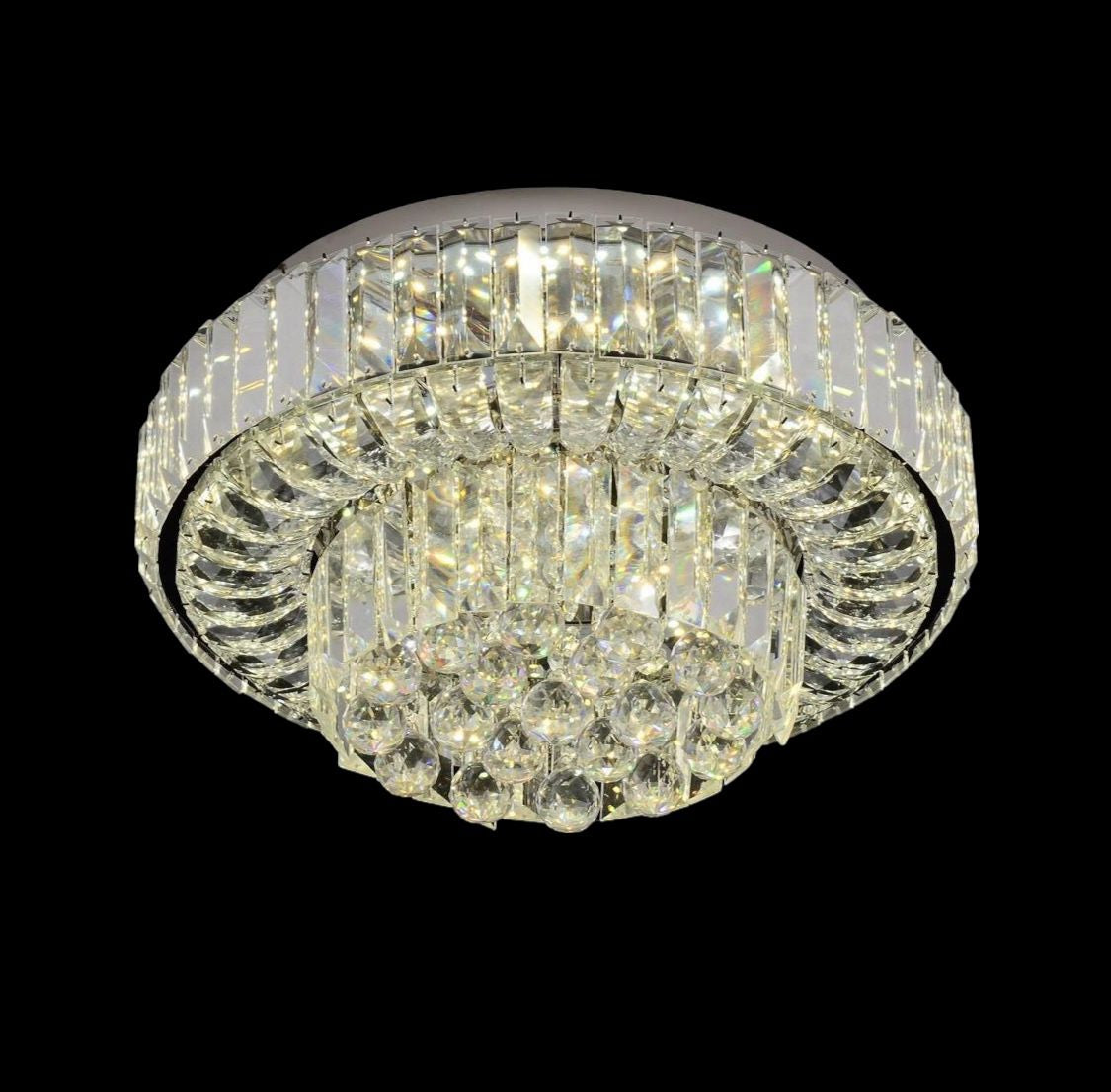 Lustra LED Mini Klyra CRISTAL Echivalent 400W Telecomanda CHROME / 40CM / CRISTAL Lighting Fixtures