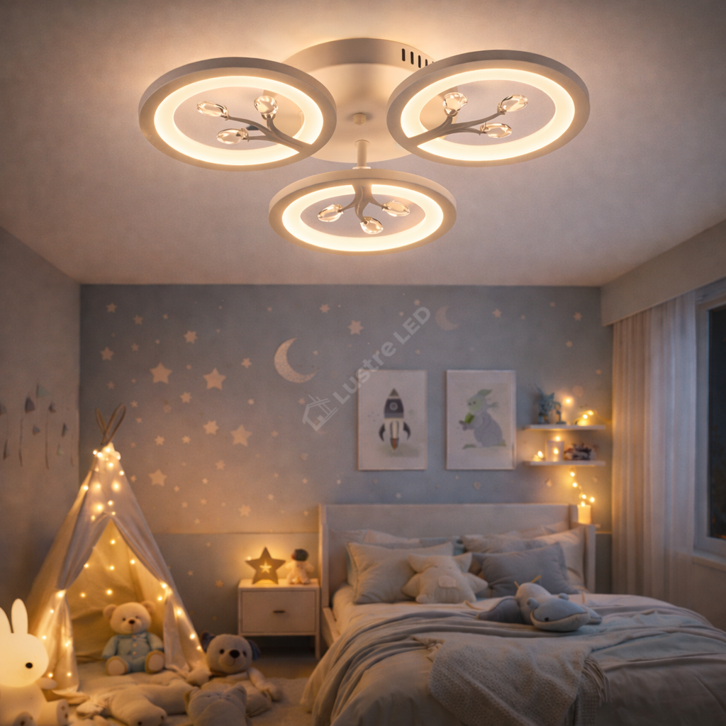 Lustra LED Mini LEAVES Echivalent 300W Telecomanda