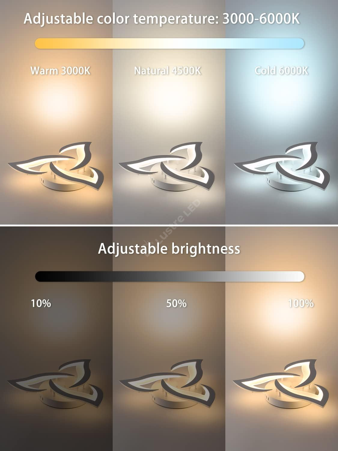 Lustra Led 54W Mini Narcisse Echivalent 250W Telecomanda Lighting Fixtures