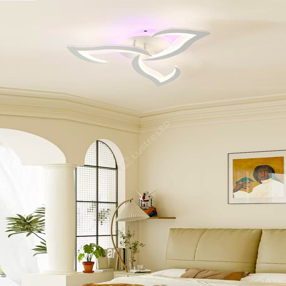 Lustra LED Mini Narcisse RGB Echivalent 300W Telecomanda ALBA / FLOWER DESIGN / 53CM Ceiling Light Fixtures