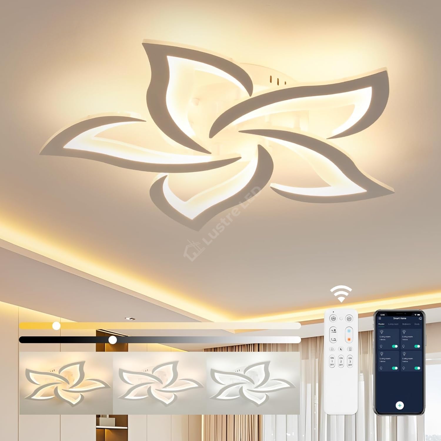 Lustra Led Narcisse Telecomanda Echivalent 500W Lighting Fixtures