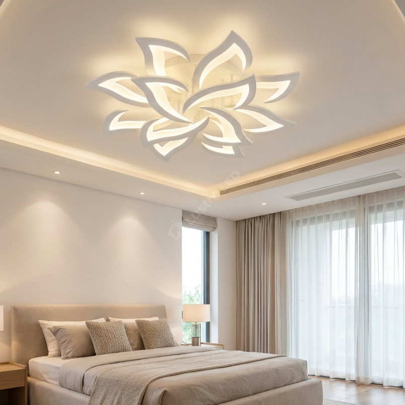 Lustra LED NARCISSE White Echivalent 850W Telecomanda