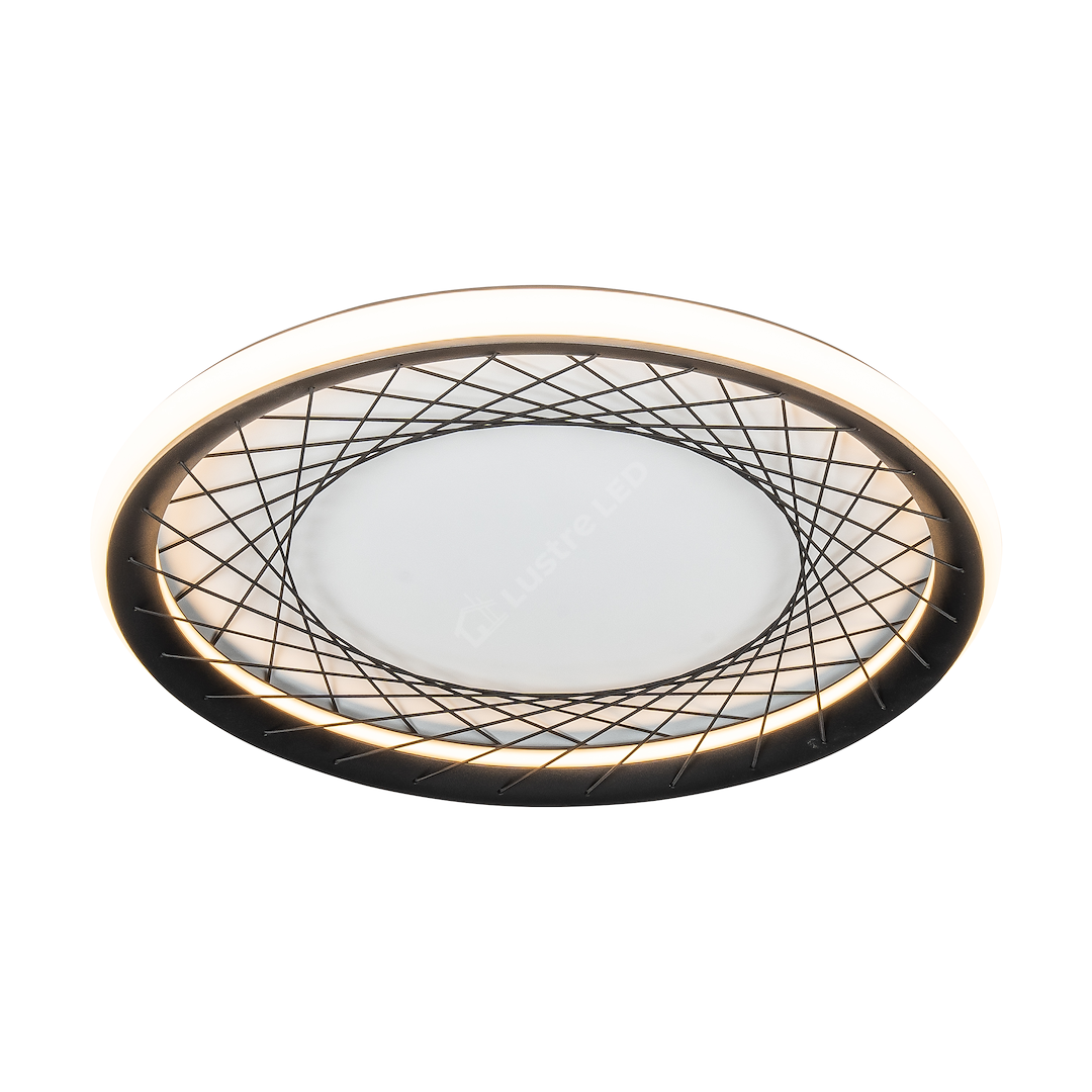 Lustra LED Nest Black Premium Echivalent 200W Ø51CM