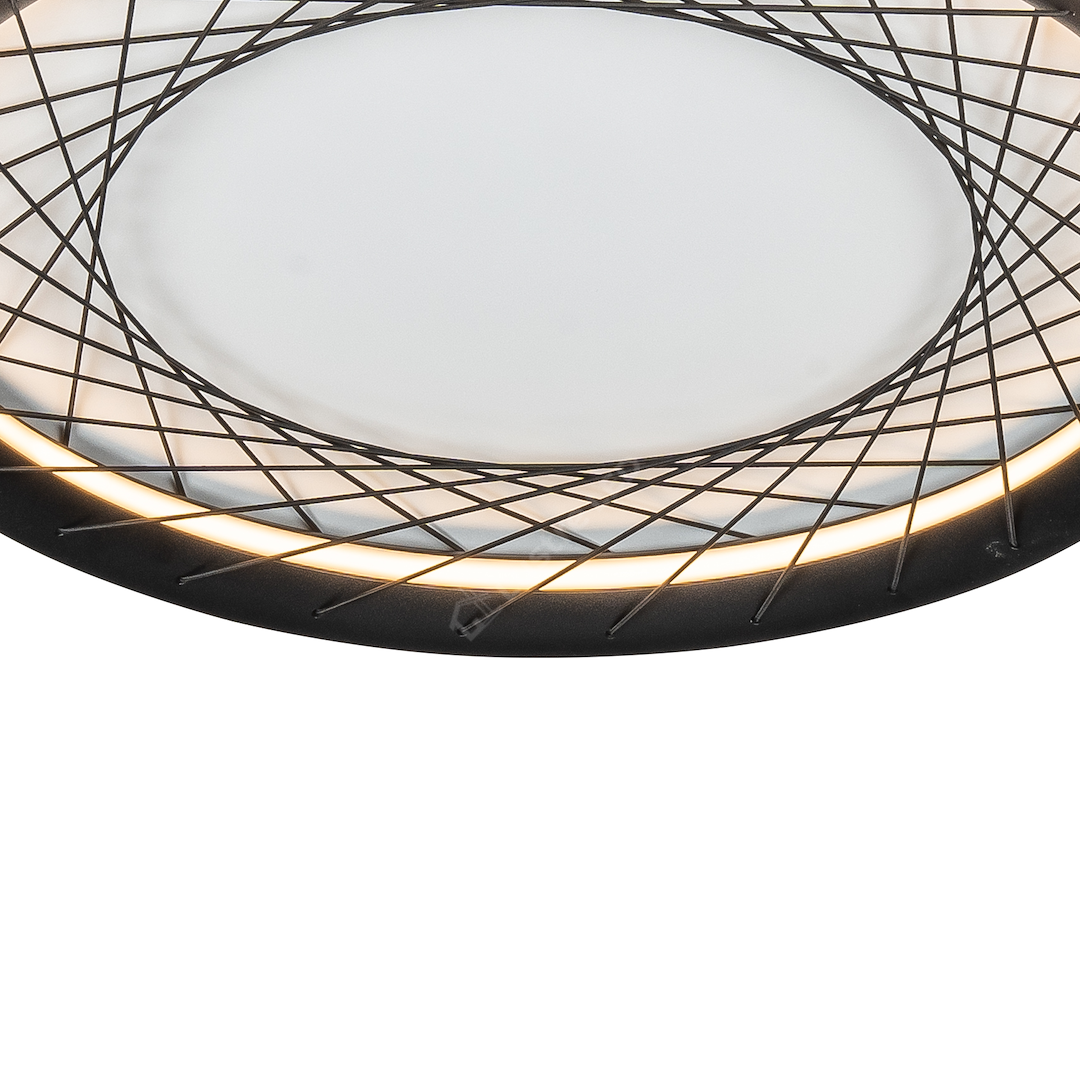 Lustra LED Nest Black Premium Echivalent 200W Ø51CM